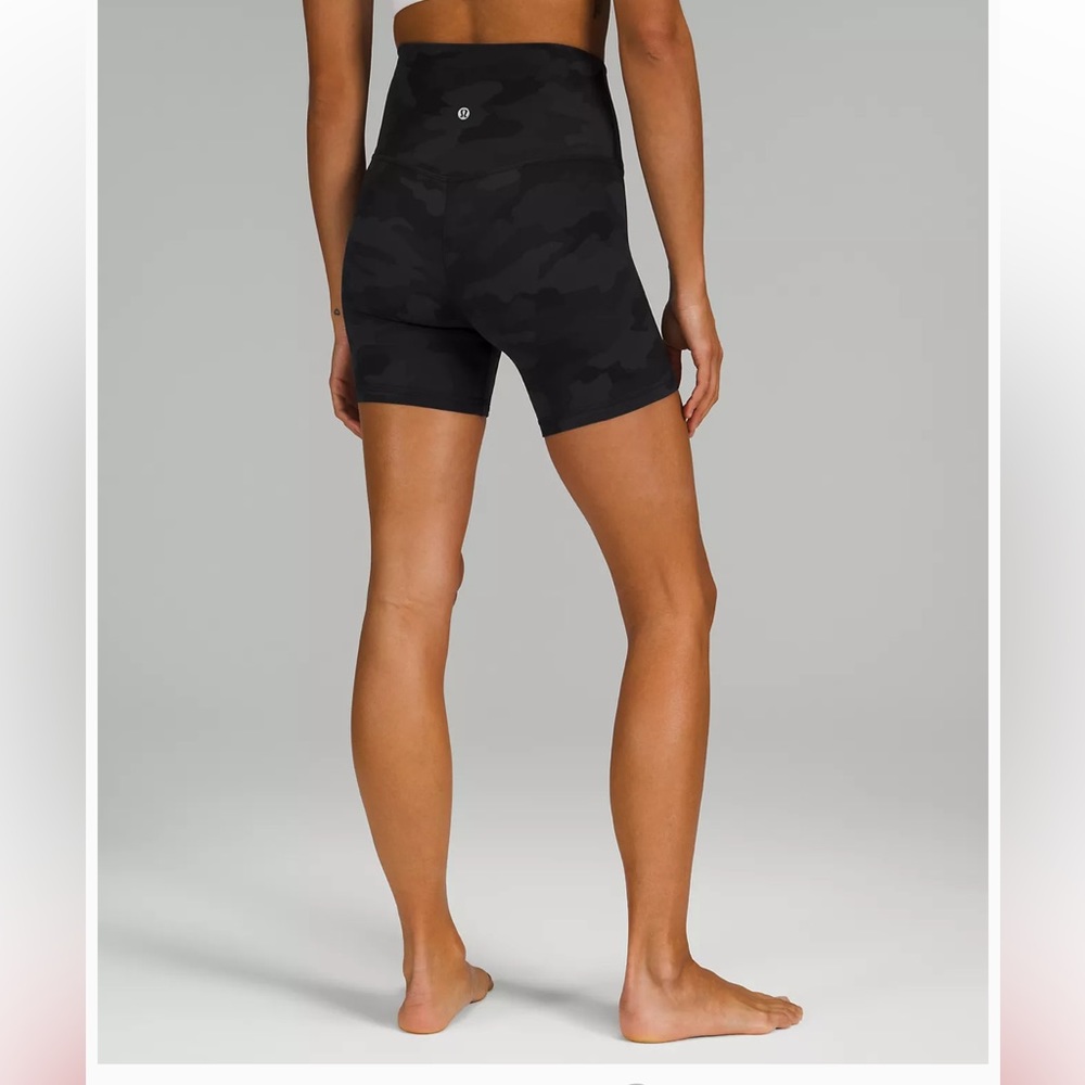 Lululemon Align High-Rise Short 6” in black camo color